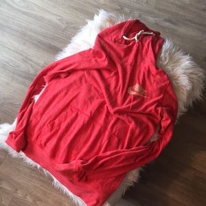 Red Nike hoodie